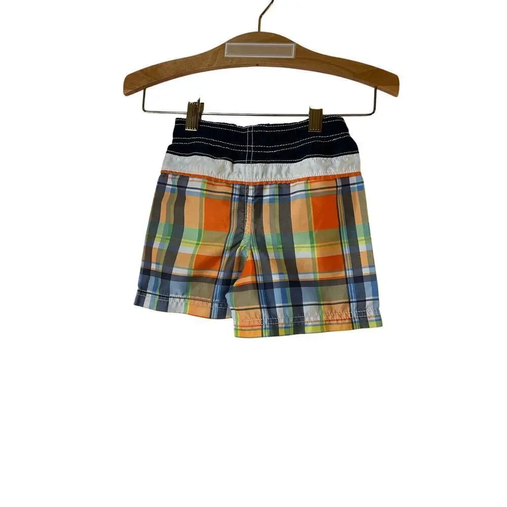 NAUTICA Boy’s Plaid Swim Trunks / Size: 18 Months